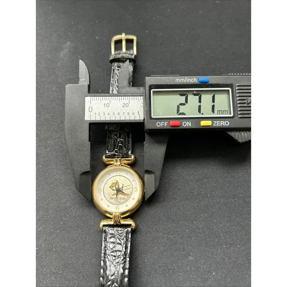 Mary Kay Gold Tone Black Band Women’s Quartz Watch